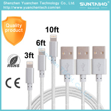 New Nylon 8pins USB Data Charging Cable for iPhone